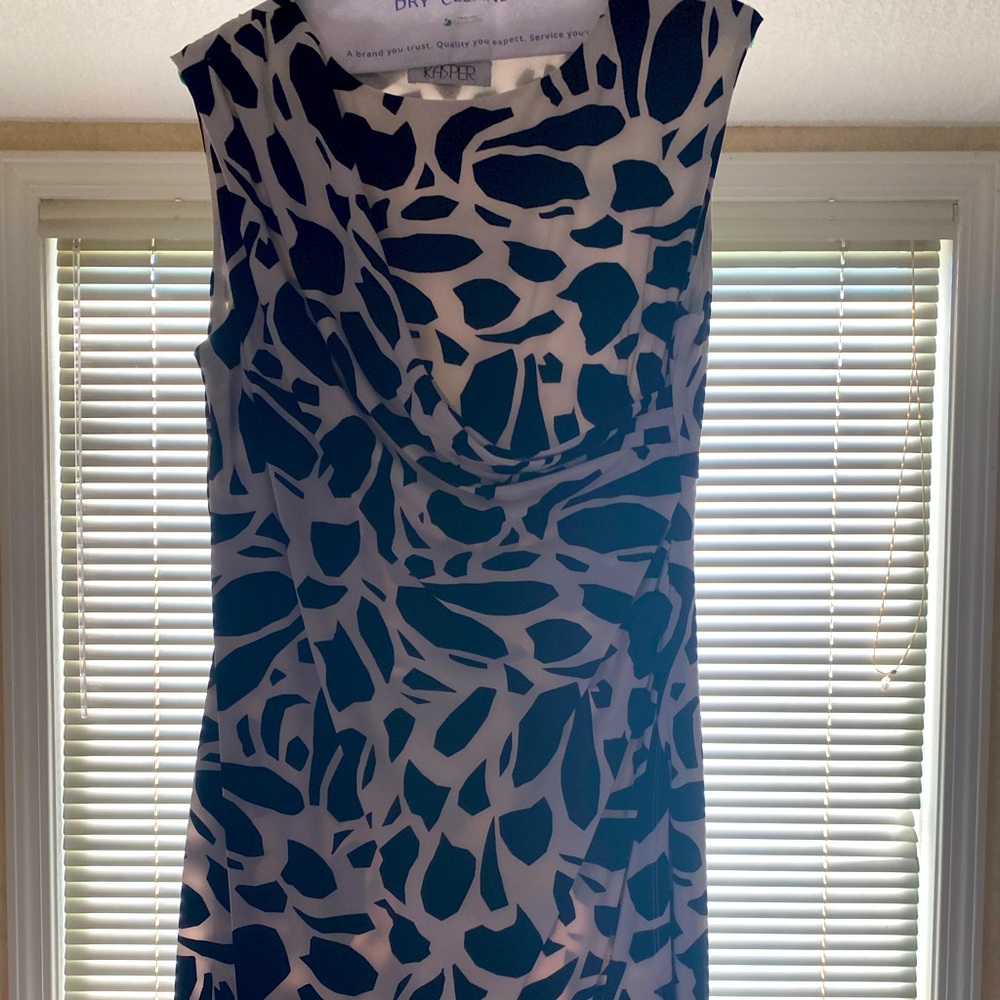 Black and white dress, above the knee